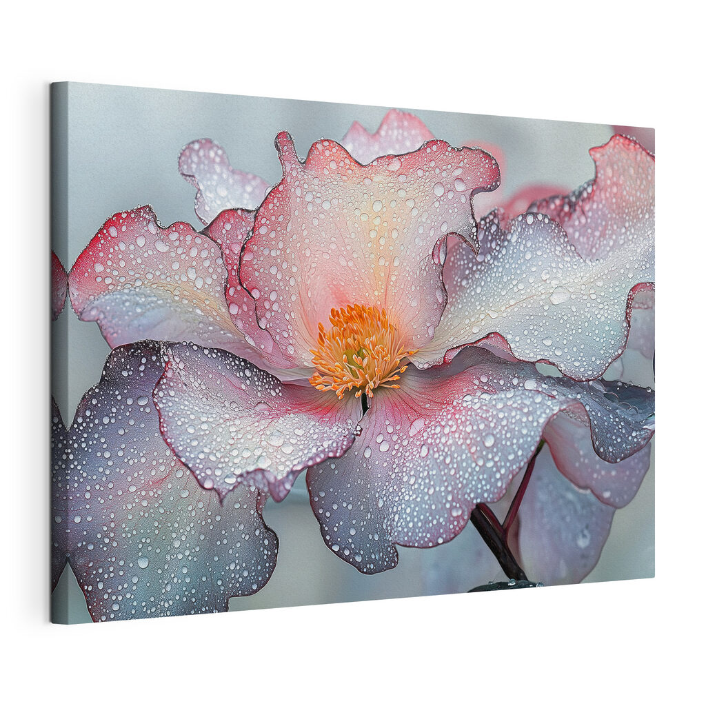 Rosa Blüte voller Tau — Produktansicht