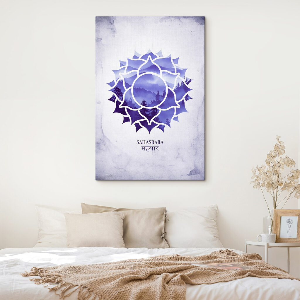 Kronenchakra in violettem Aquarell — Interieur 2