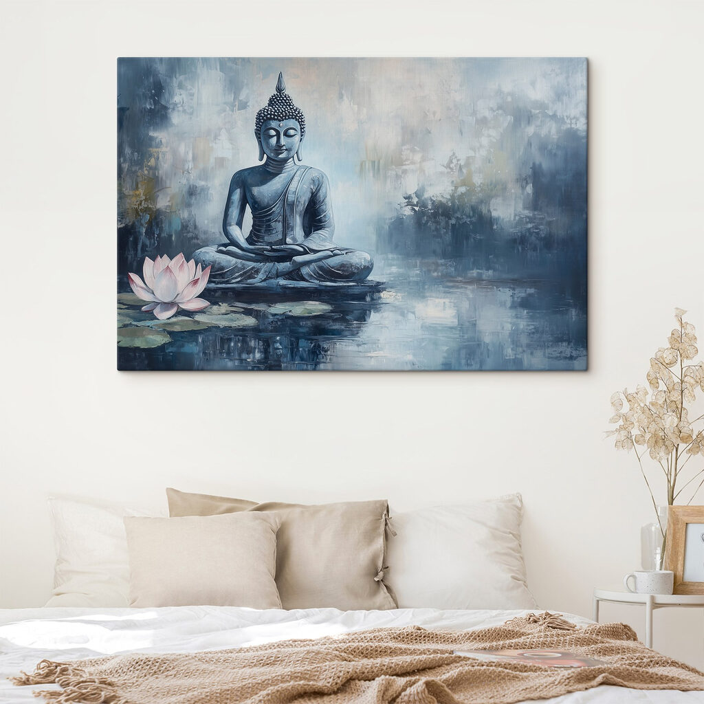 Buddha im blauen Teichnebel — Interieur 1