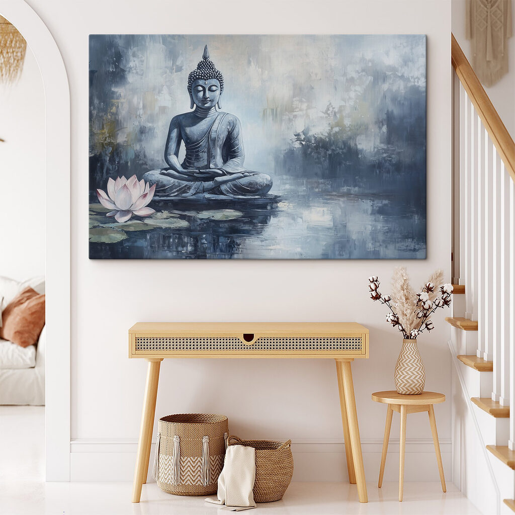 Buddha im blauen Teichnebel — Interieur 2