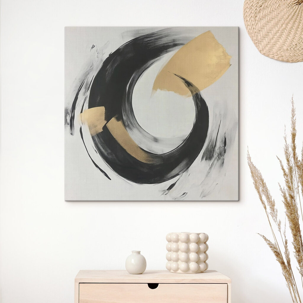 Schwarzer Kreis mit Gold — Interieur 2