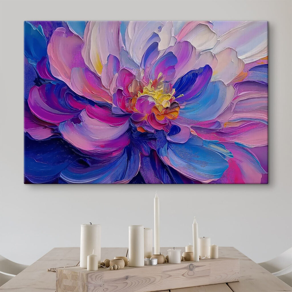 Pfingstrose in violetten Farbströmen — Interieur 2
