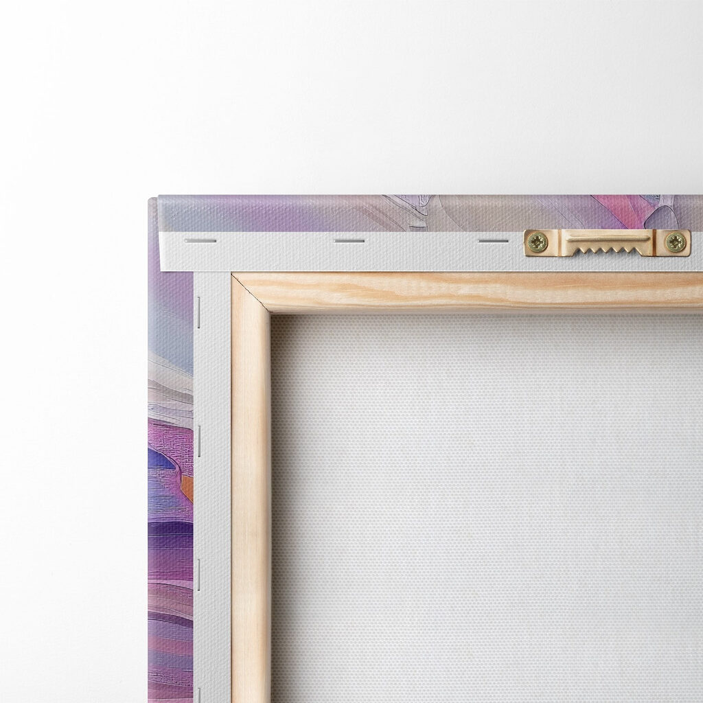 Pfingstrose in violetten Farbströmen — Rückseite