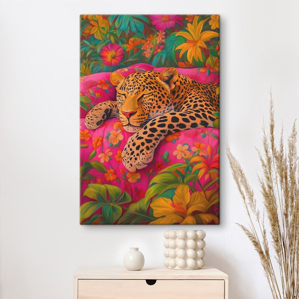 Leopard zwischen Blumen — Interieur 2