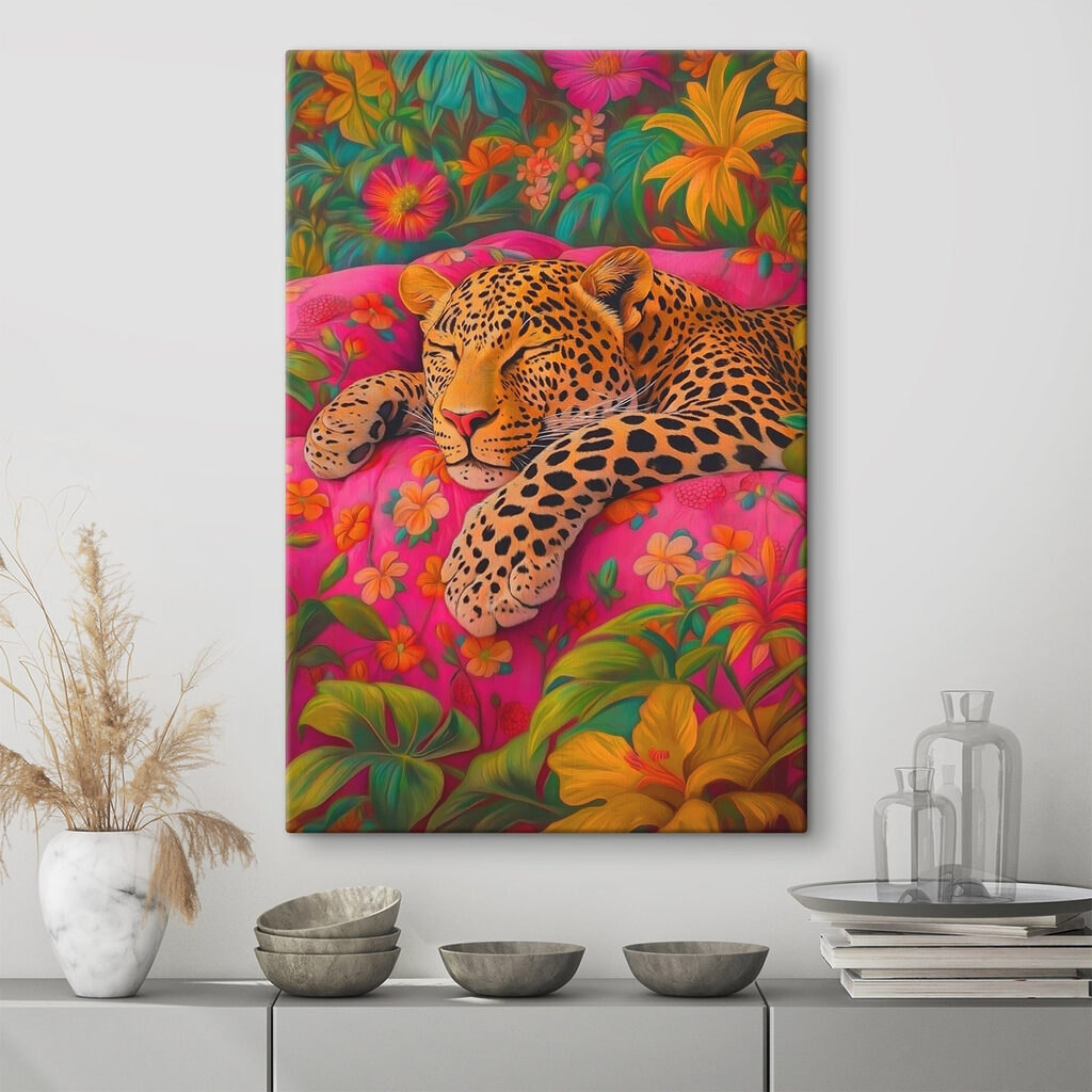Leopard zwischen Blumen — Interieur 1