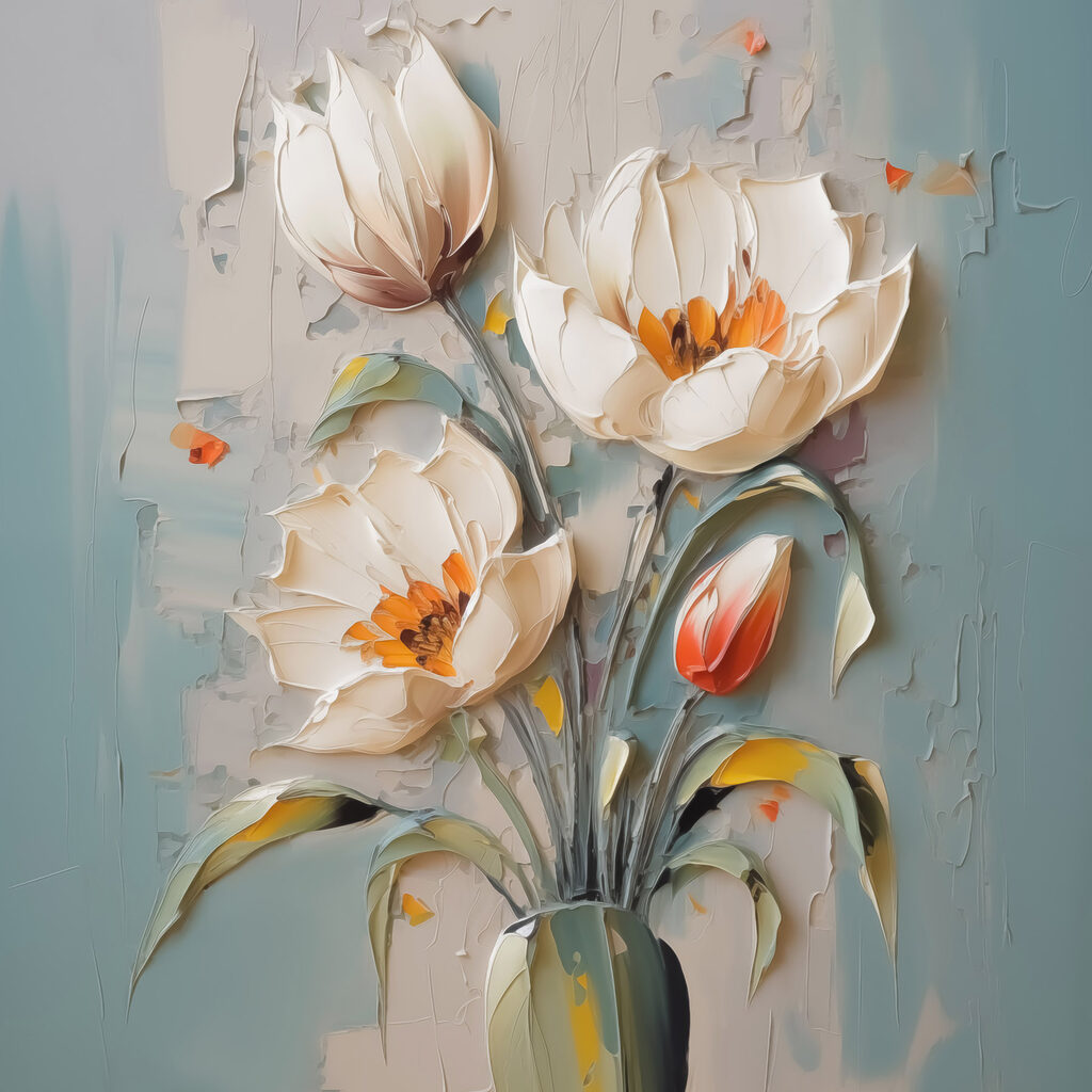 Tulpen in lockerer Malweise — ganzes Design