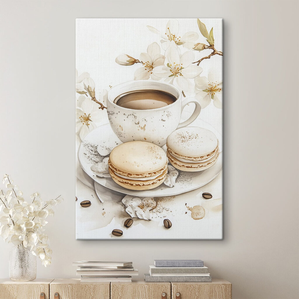 Weiße Blüten und Kaffeetasse — Interieur 1