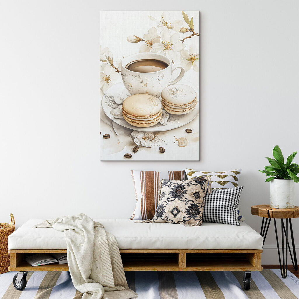 Weiße Blüten und Kaffeetasse — Interieur 2