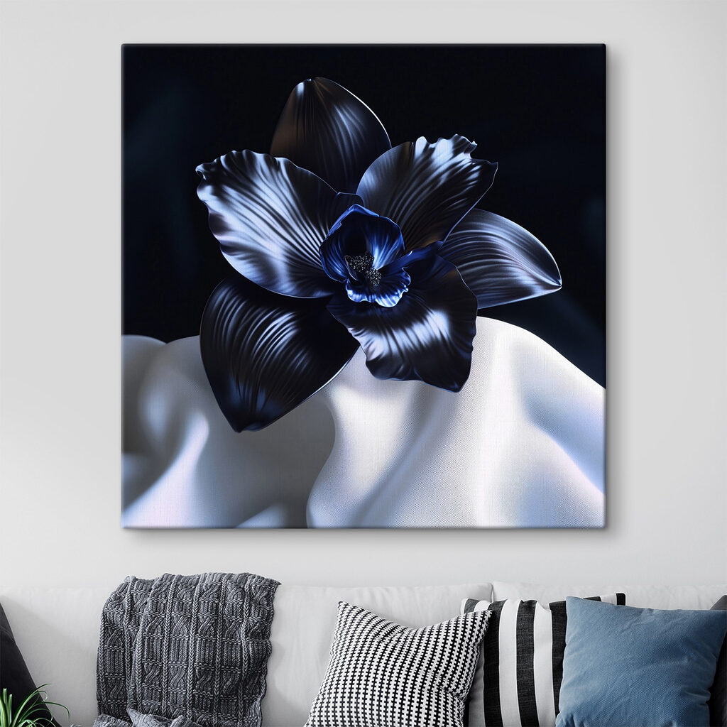 Orchidee auf weißen Falten — Interieur 1