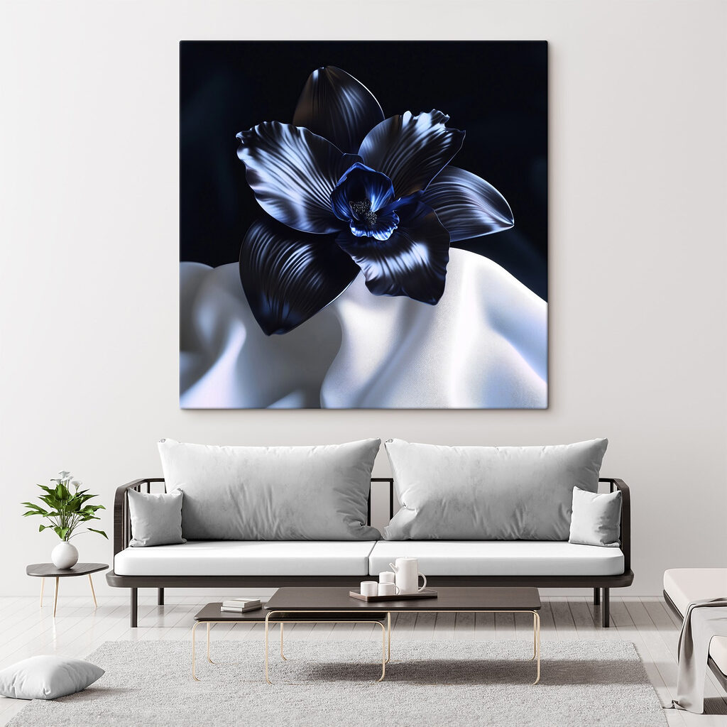 Orchidee auf weißen Falten — Interieur 2