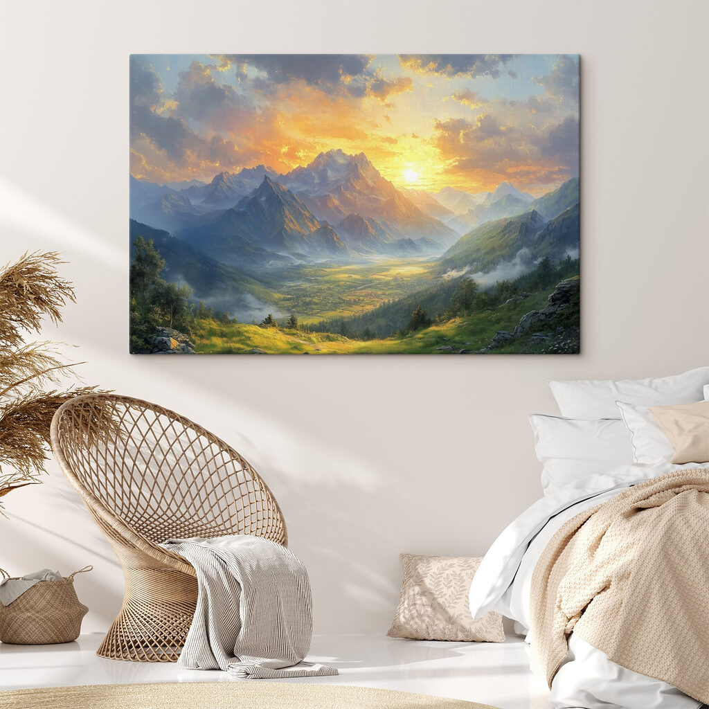 Goldene Bergsonne über Grün — Interieur 2