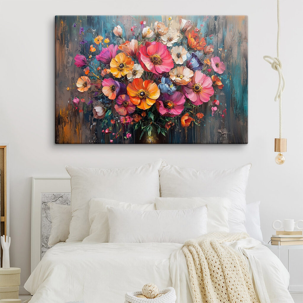 Bunter Strauß, verlaufene Farbe — Interieur 1