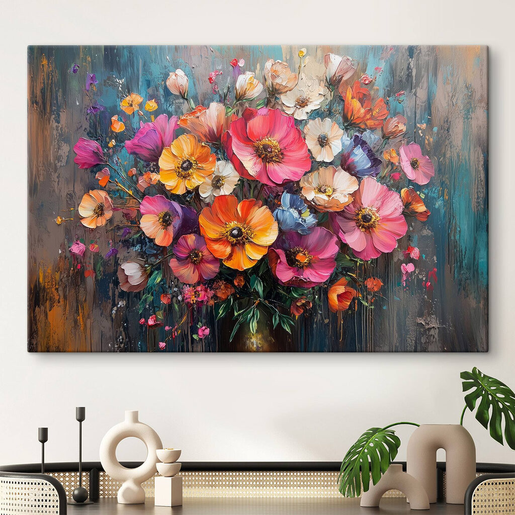 Bunter Strauß, verlaufene Farbe — Interieur 2