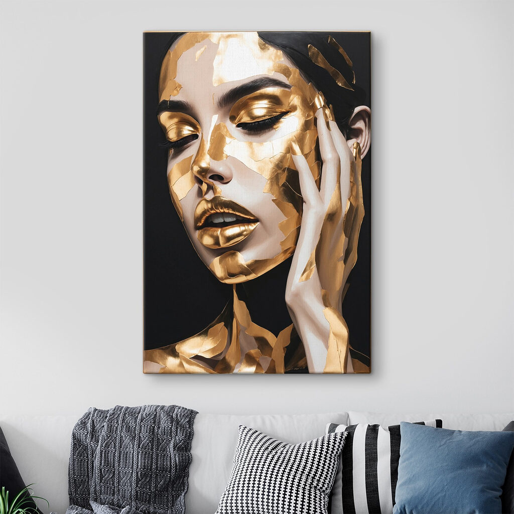 Gesicht in goldenem Licht — Interieur 2