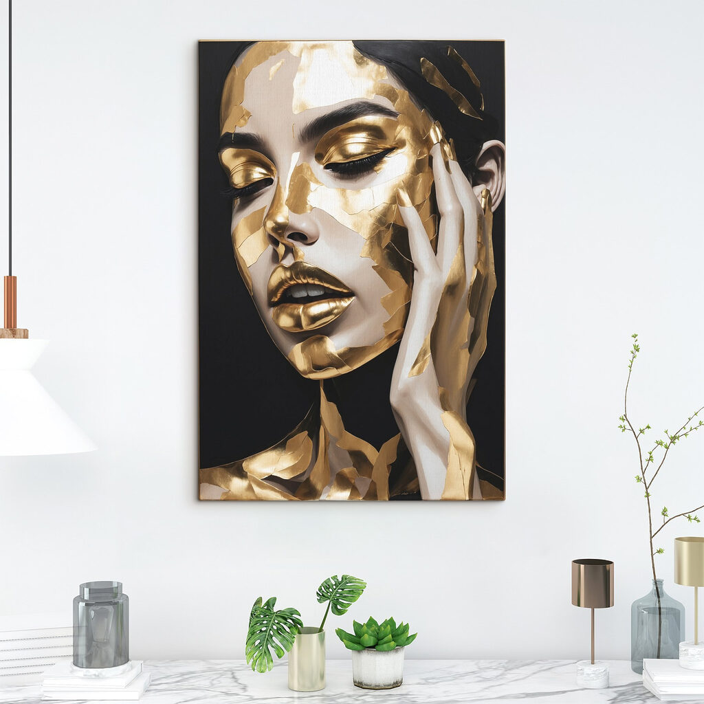 Gesicht in goldenem Licht — Interieur 1