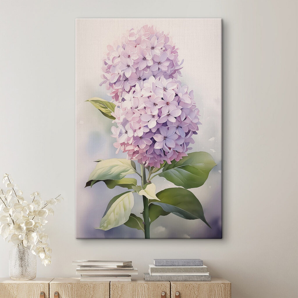 Zwei lila Hortensien — Interieur 1