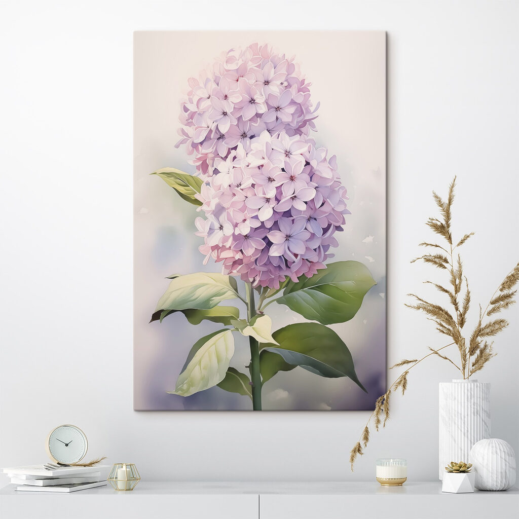 Zwei lila Hortensien — Interieur 2