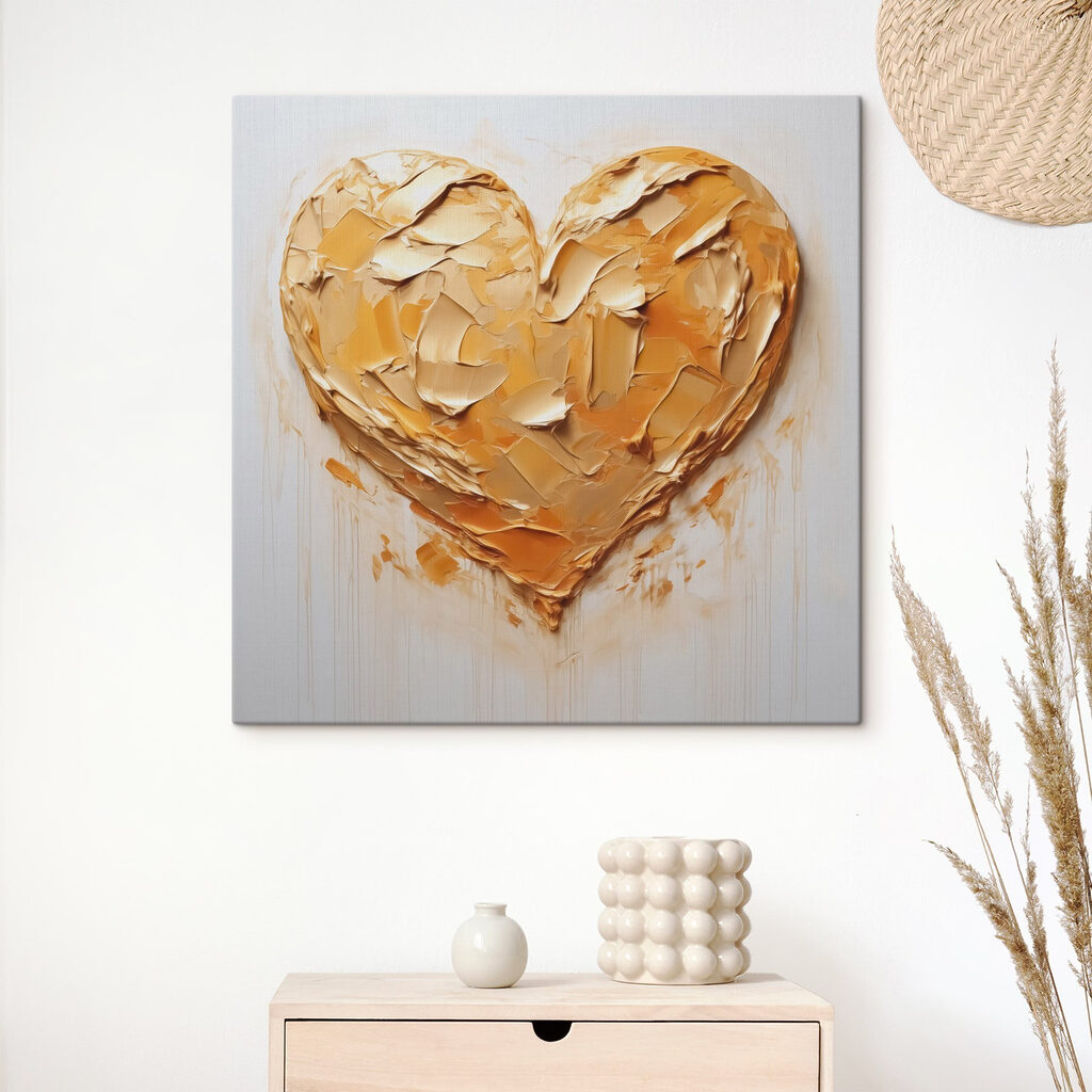 Herz in goldener Farbe — Interieur 2