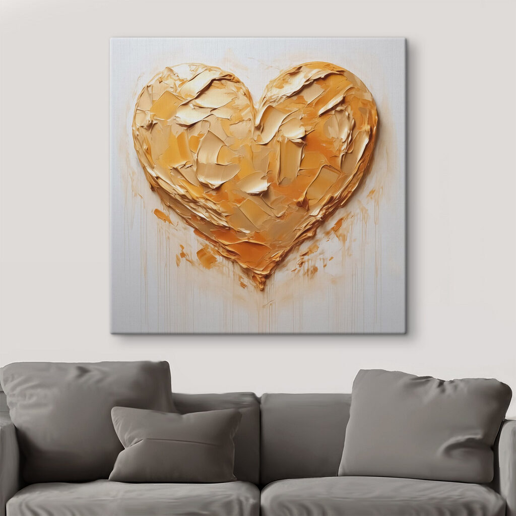 Herz in goldener Farbe — Interieur 1