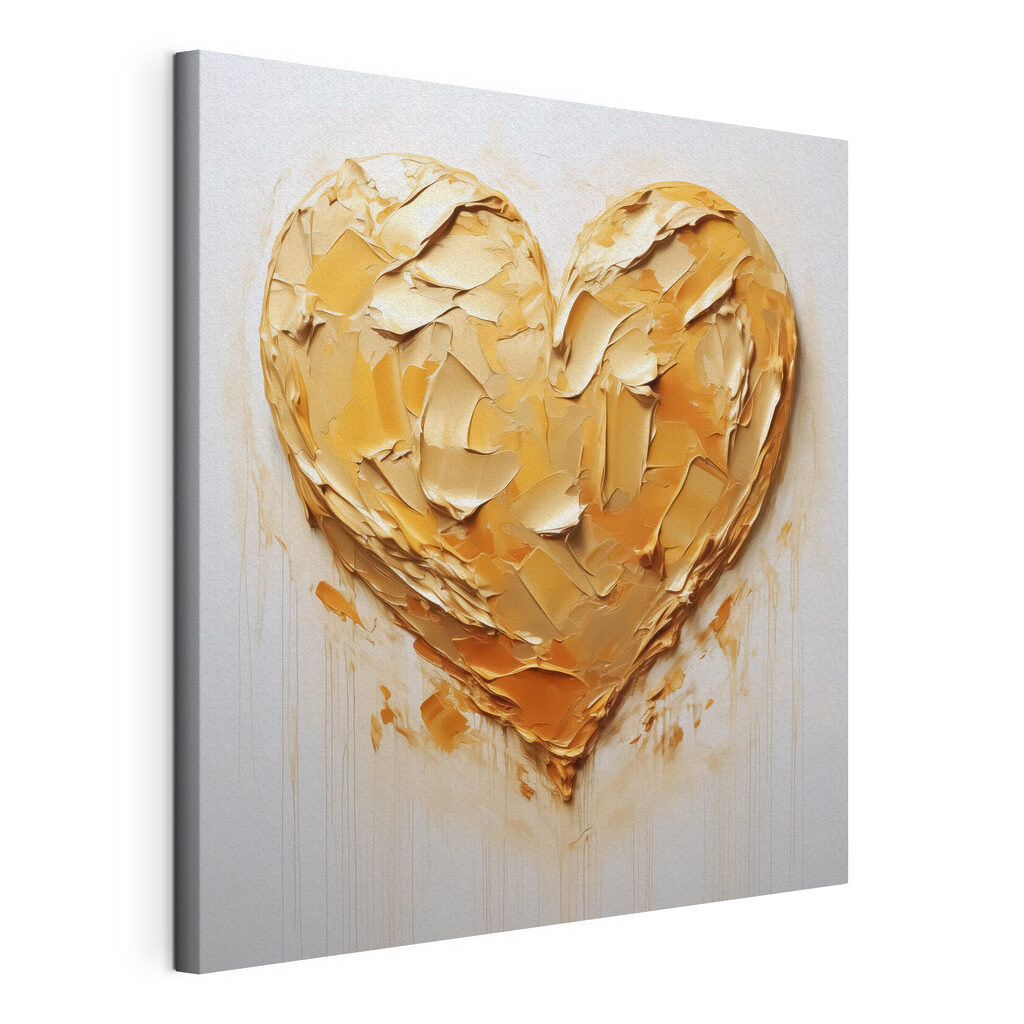 Herz in goldener Farbe — Produktansicht