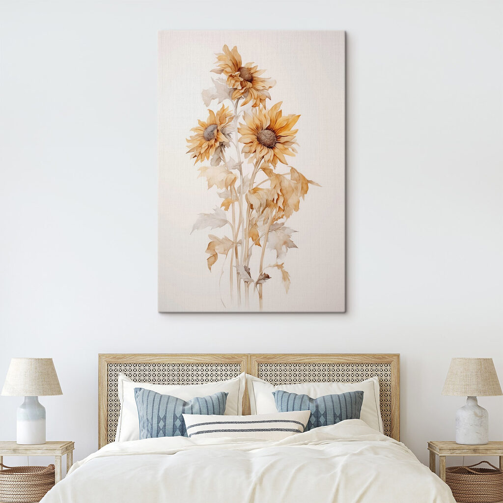 Sonnenblumen in blassem Gold — Interieur 2