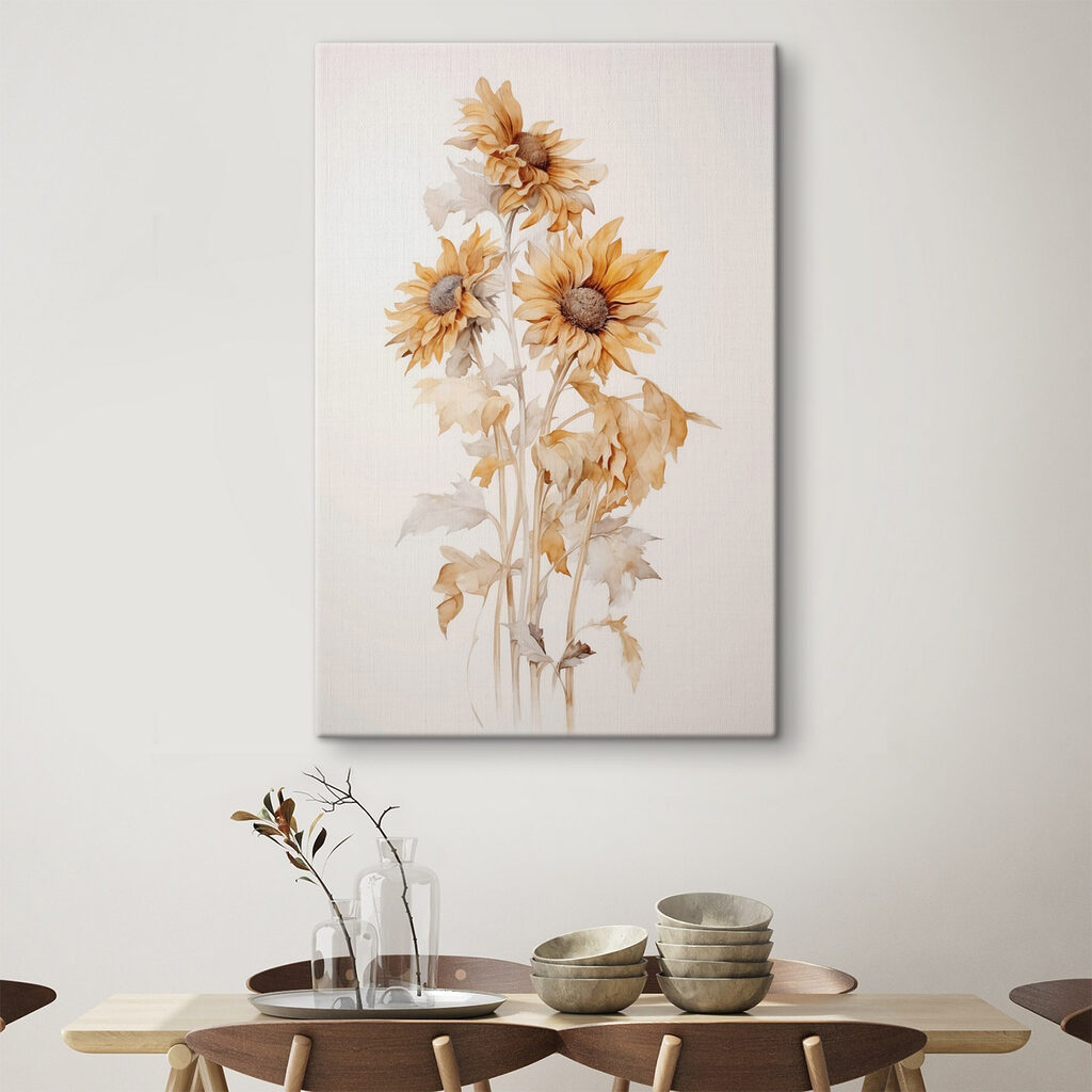 Sonnenblumen in blassem Gold — Interieur 1
