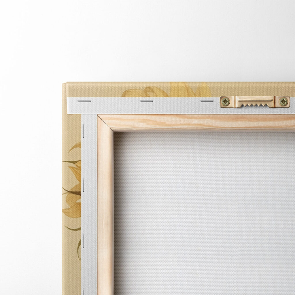 Sonnenblumen auf warmem Beige — Rückseite