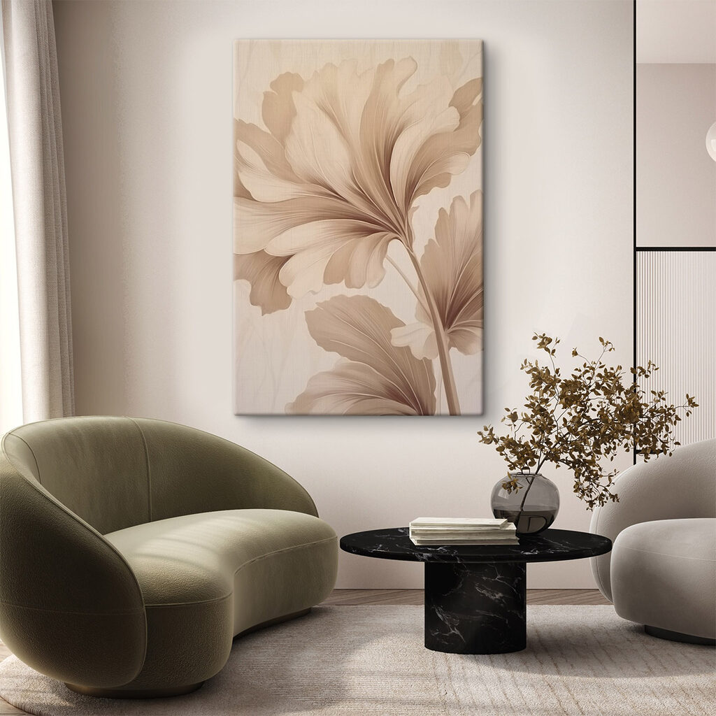Sandfarbene Blüte mit Falten — Interieur 1