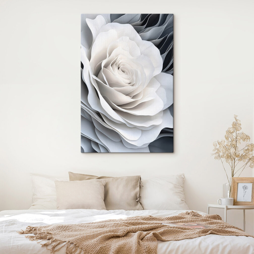 Rose mit weißen Wellenrändern — Interieur 1