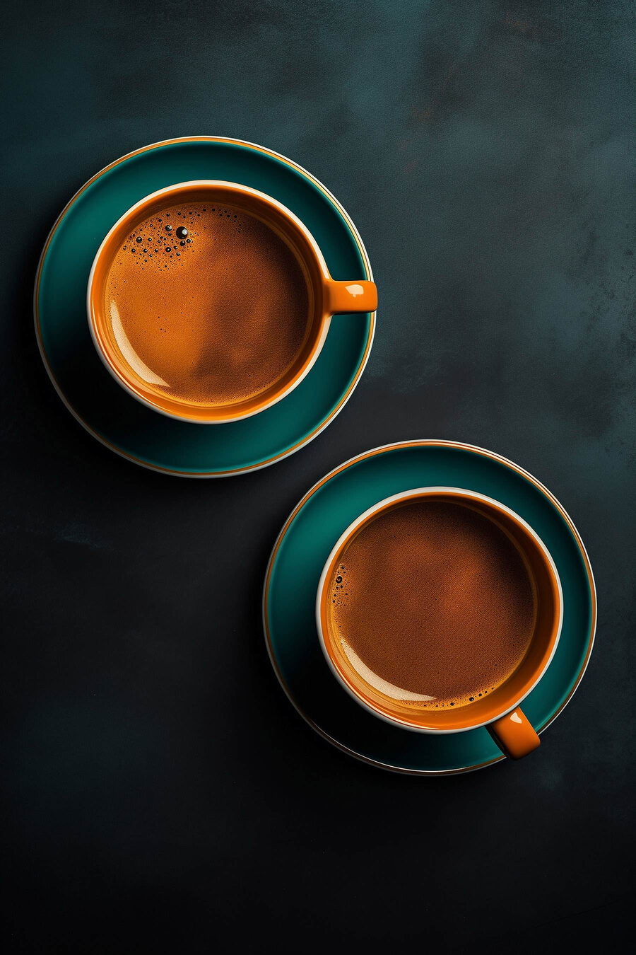 Zwei Tassen Kaffee — ganzes Design