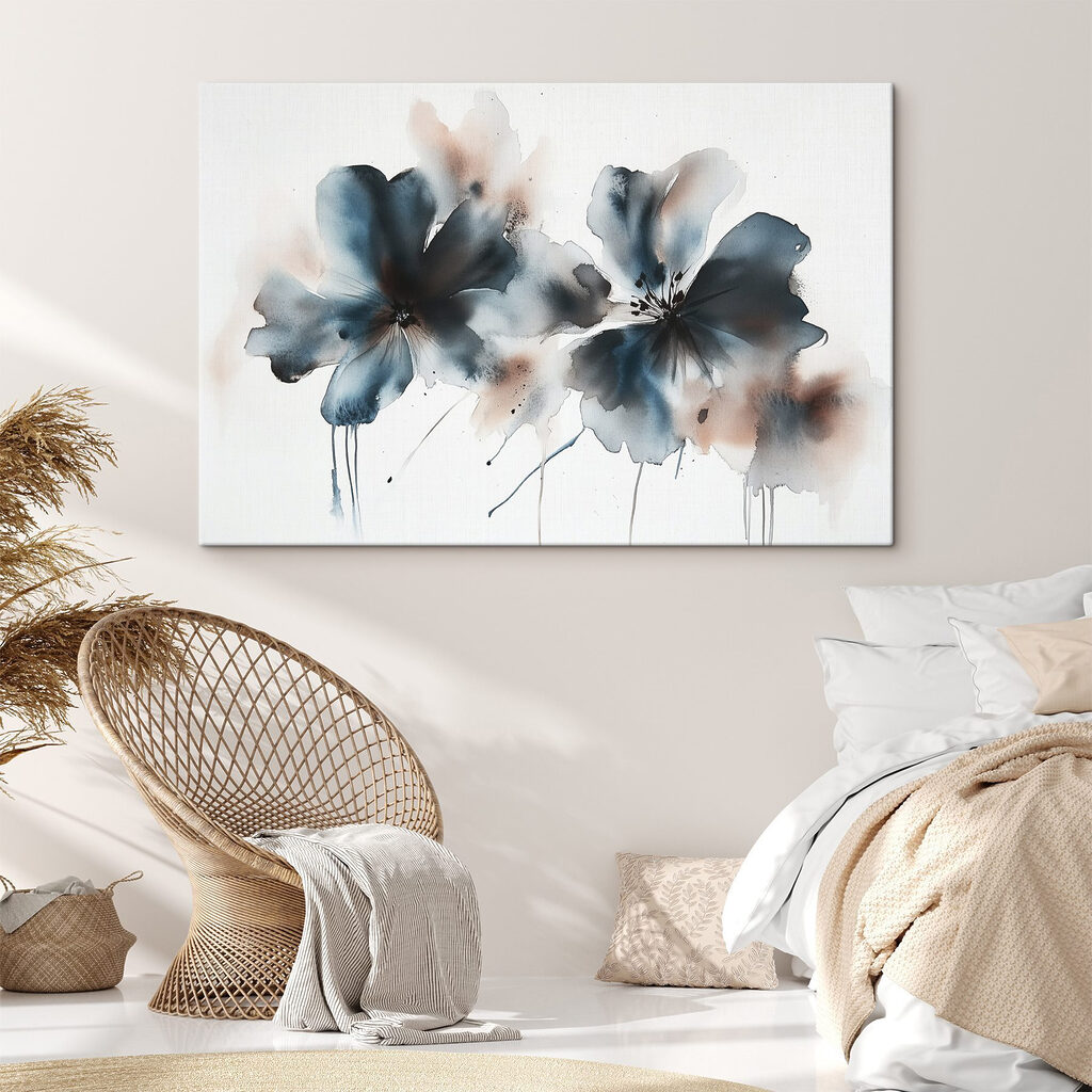 Zwei Blüten in Blaugrün — Interieur 1