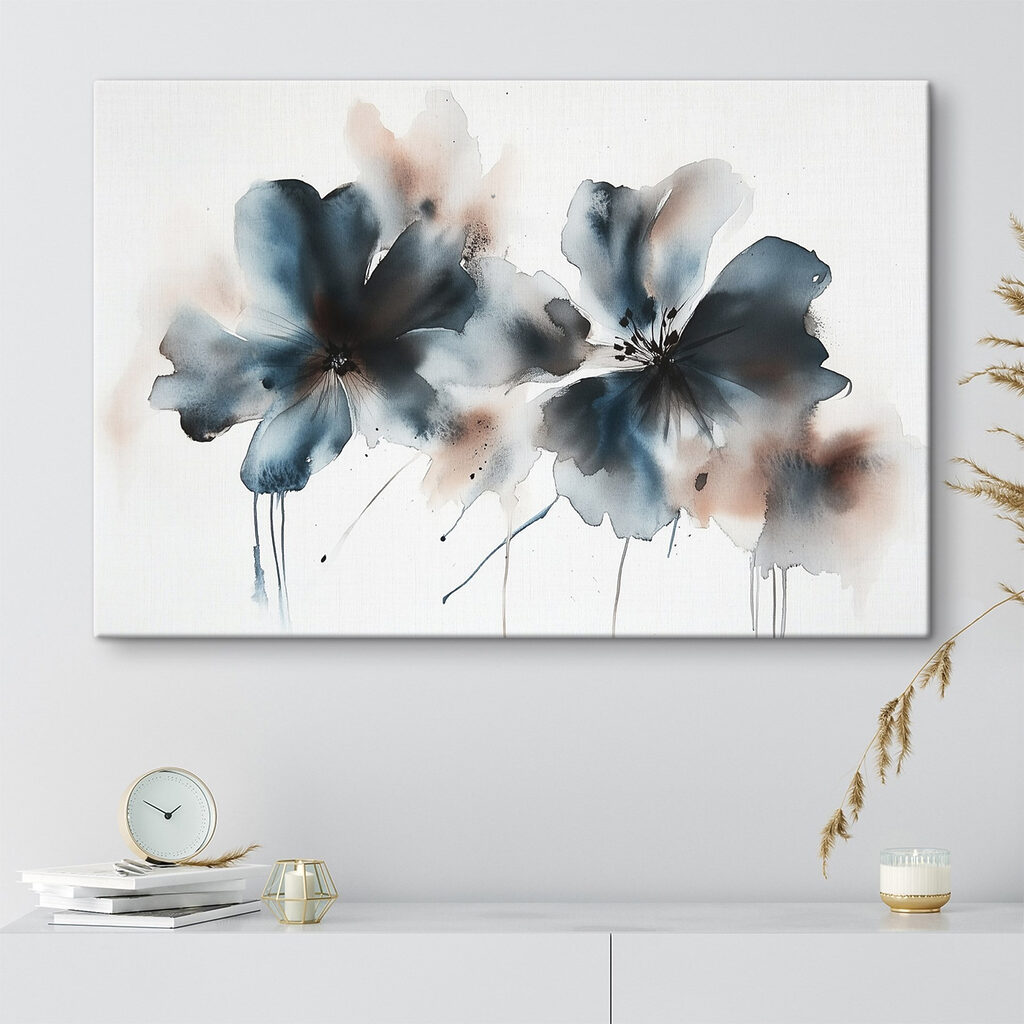 Zwei Blüten in Blaugrün — Interieur 2
