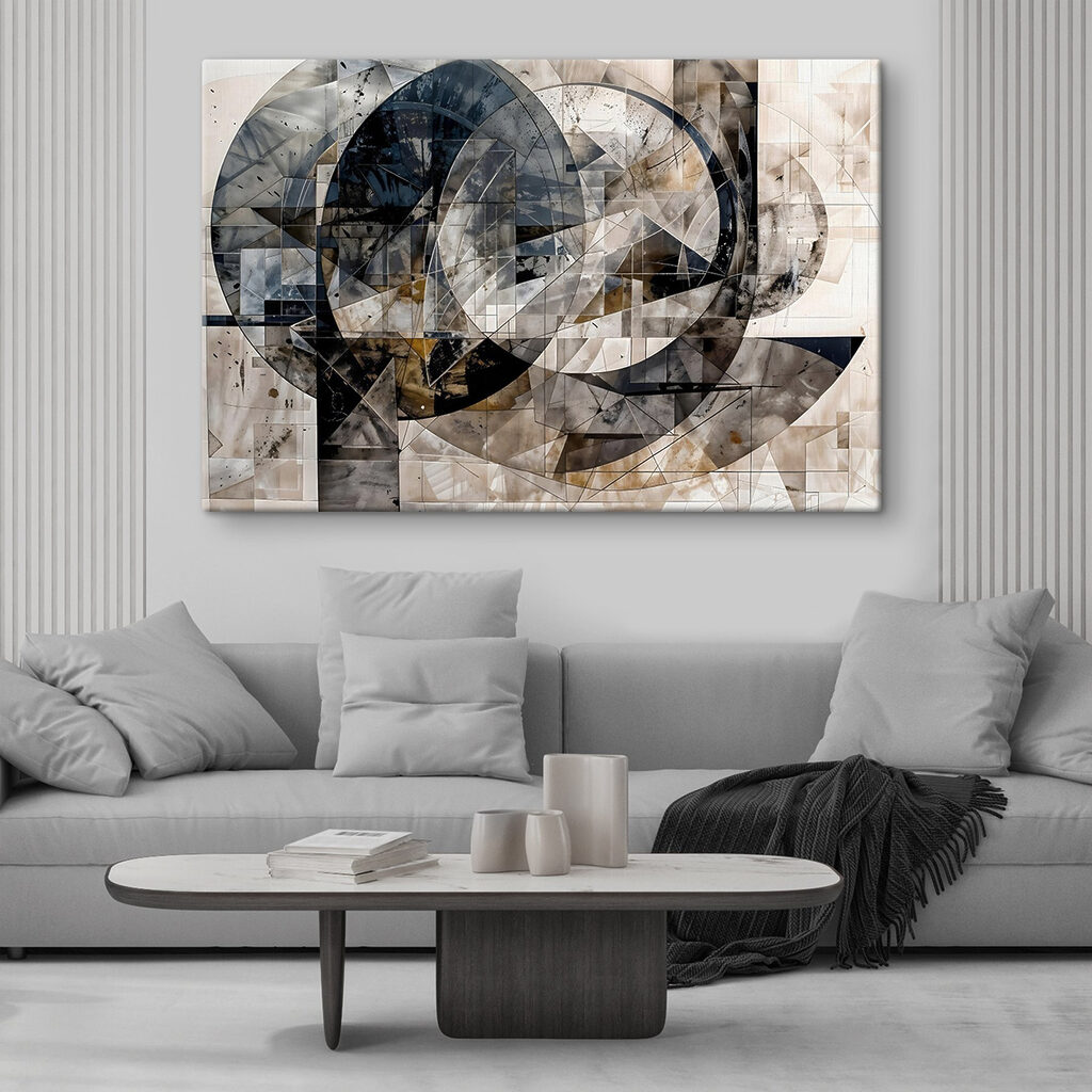 Kreise in grauen Fragmenten — Interieur 1
