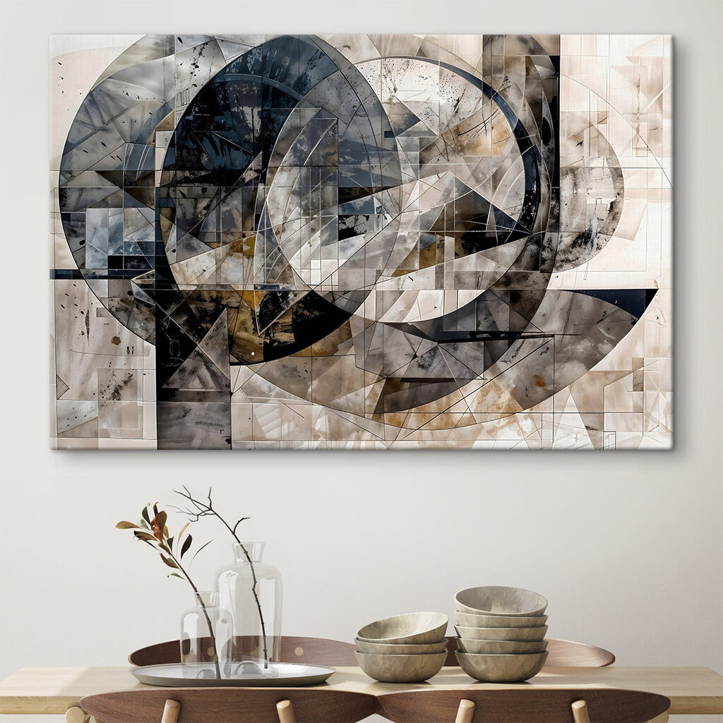 Kreise in grauen Fragmenten — Interieur 2