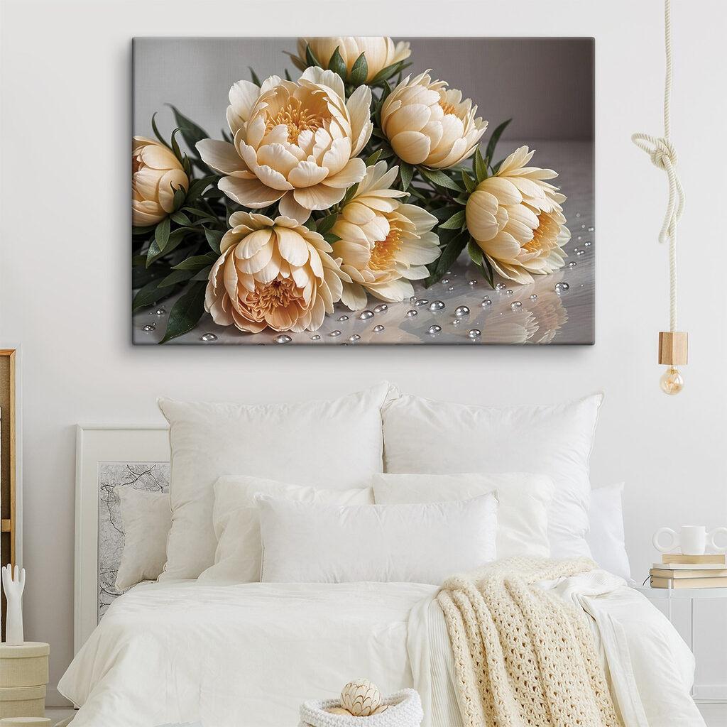 Pfingstrosen mit Tropfen — Interieur 2
