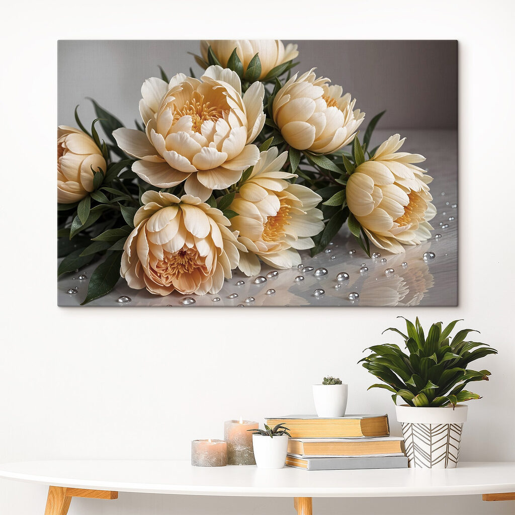 Pfingstrosen mit Tropfen — Interieur 1