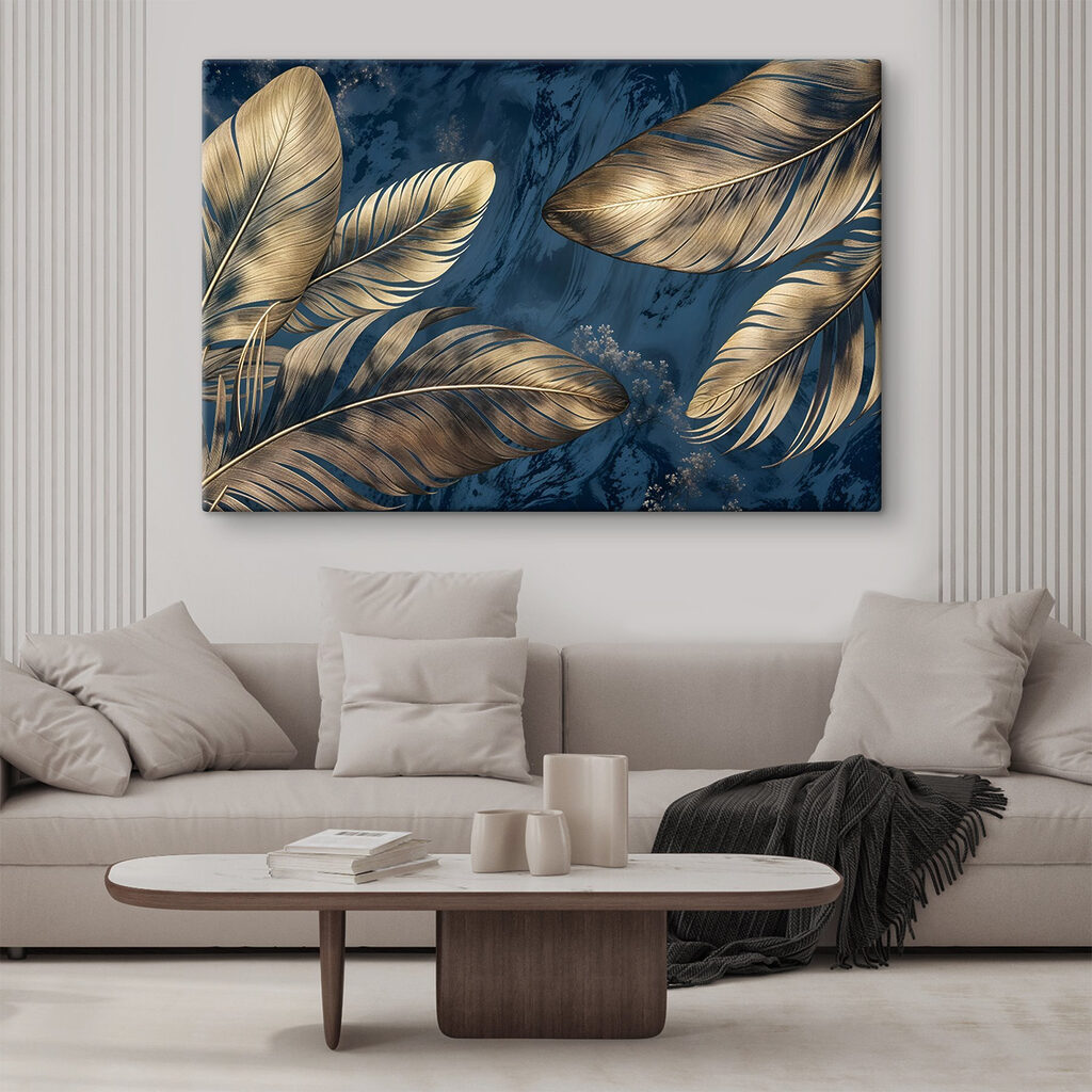 Goldene Blätter auf Blau — Interieur 2