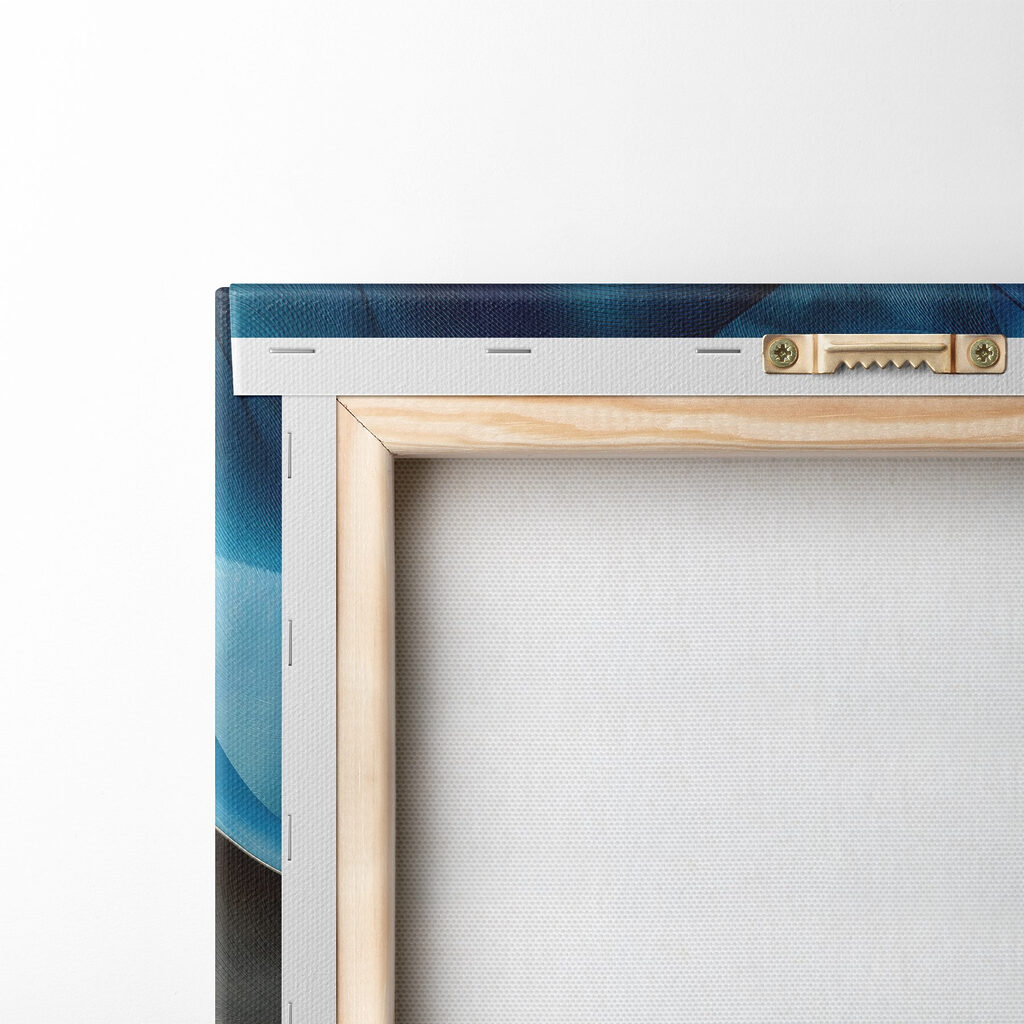 Blaue Wellen mit Gold — Rückseite