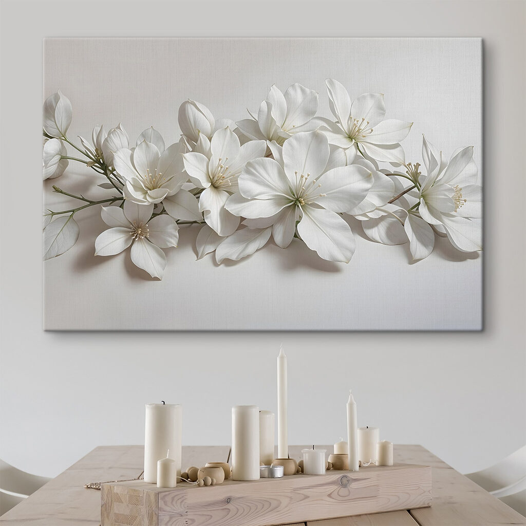 Stiller weißer Blütenzweig — Interieur 2