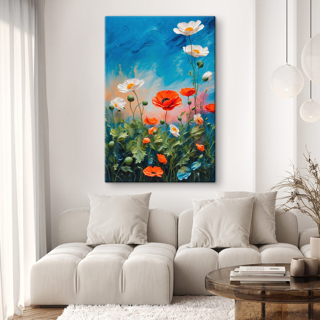 Feldblumen unter blauem Himmel — Interieur 1