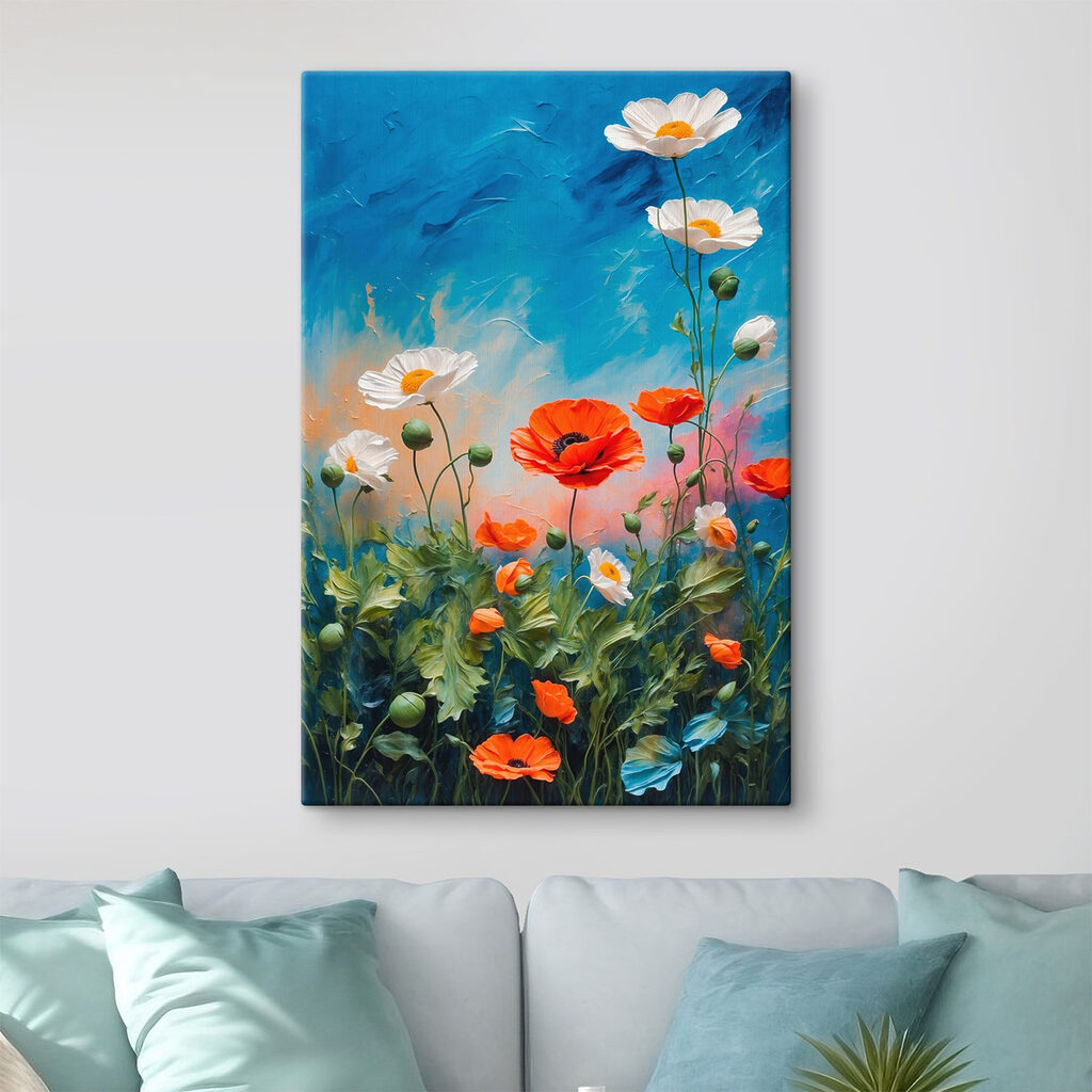 Feldblumen unter blauem Himmel — Interieur 2