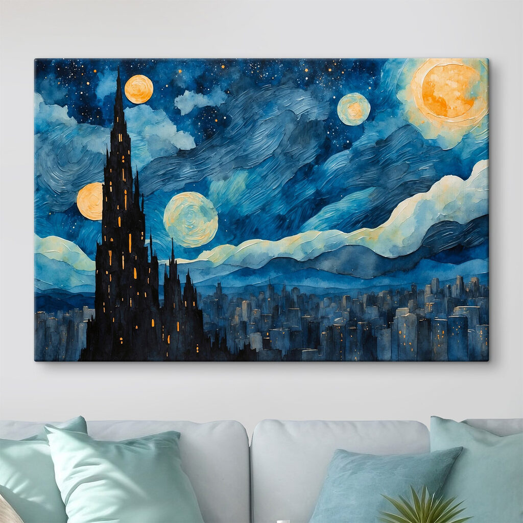 Turm unter wirbelndem Sternenhimmel — Interieur 2