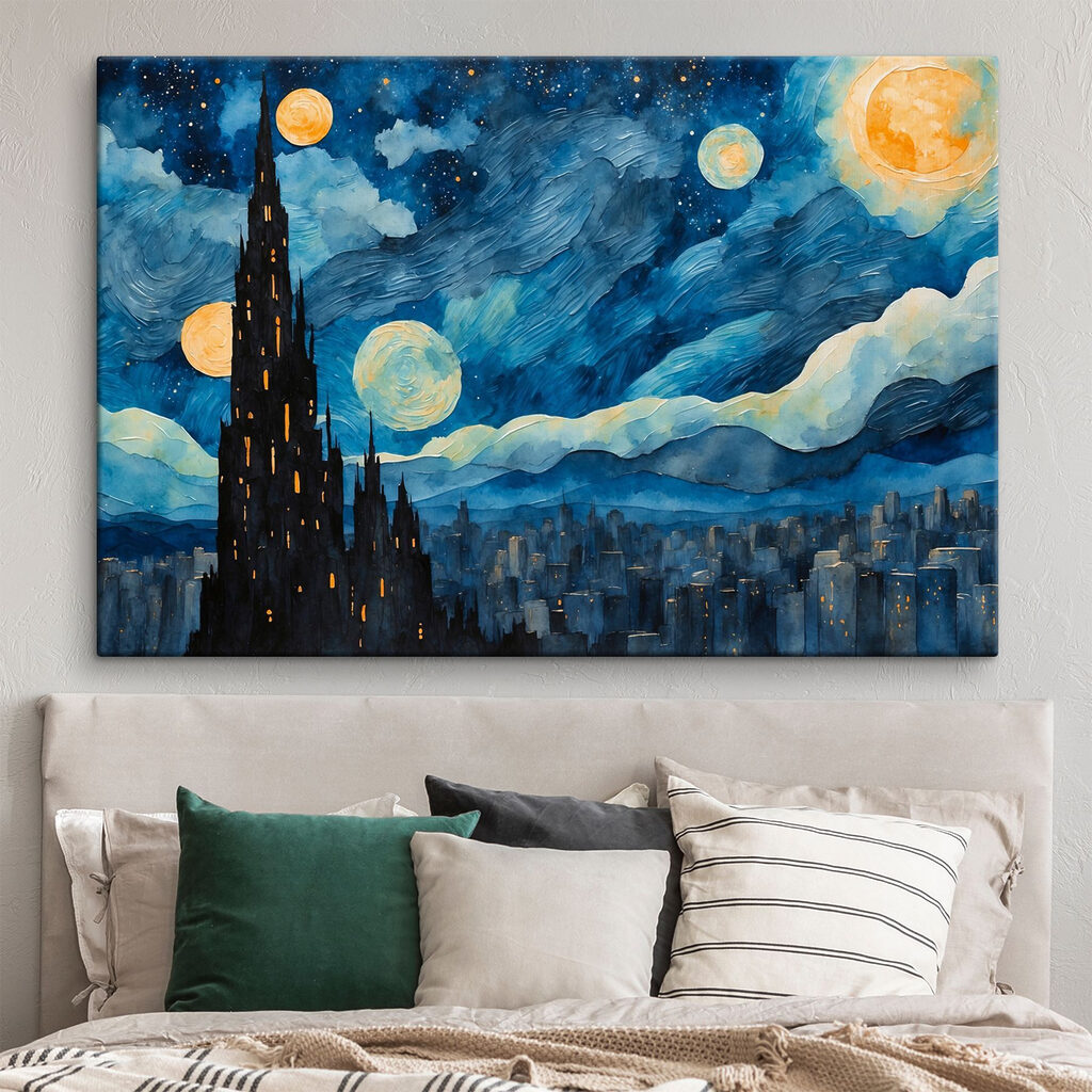 Turm unter wirbelndem Sternenhimmel — Interieur 1