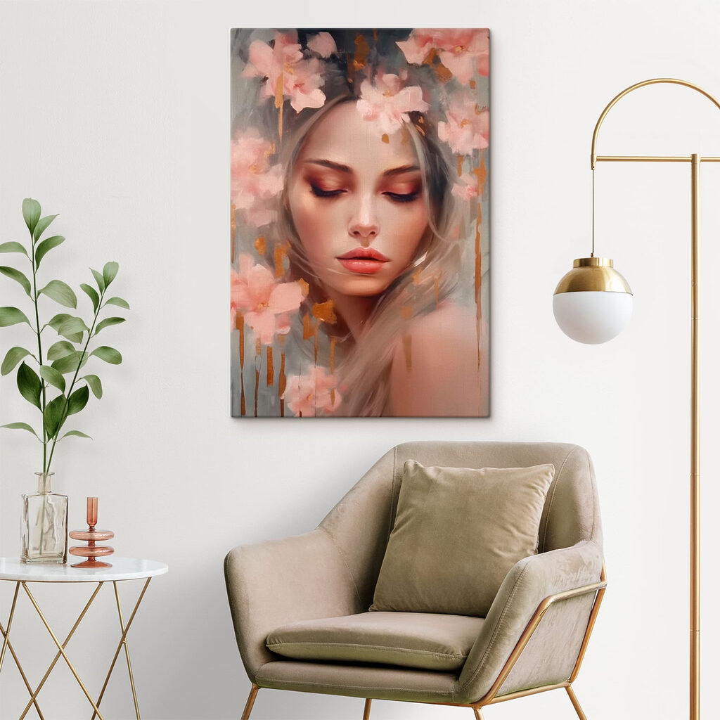 Blüten um geschlossene Augen — Interieur 1