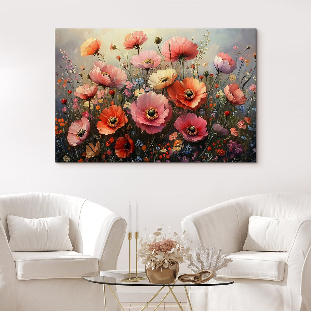Mohnblumen in warmen Nuancen — Interieur 2