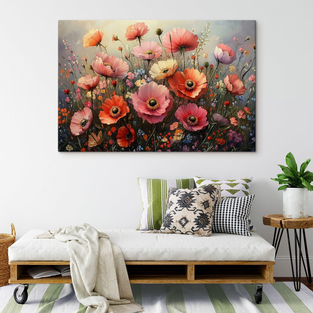 Mohnblumen in warmen Nuancen — Interieur 1