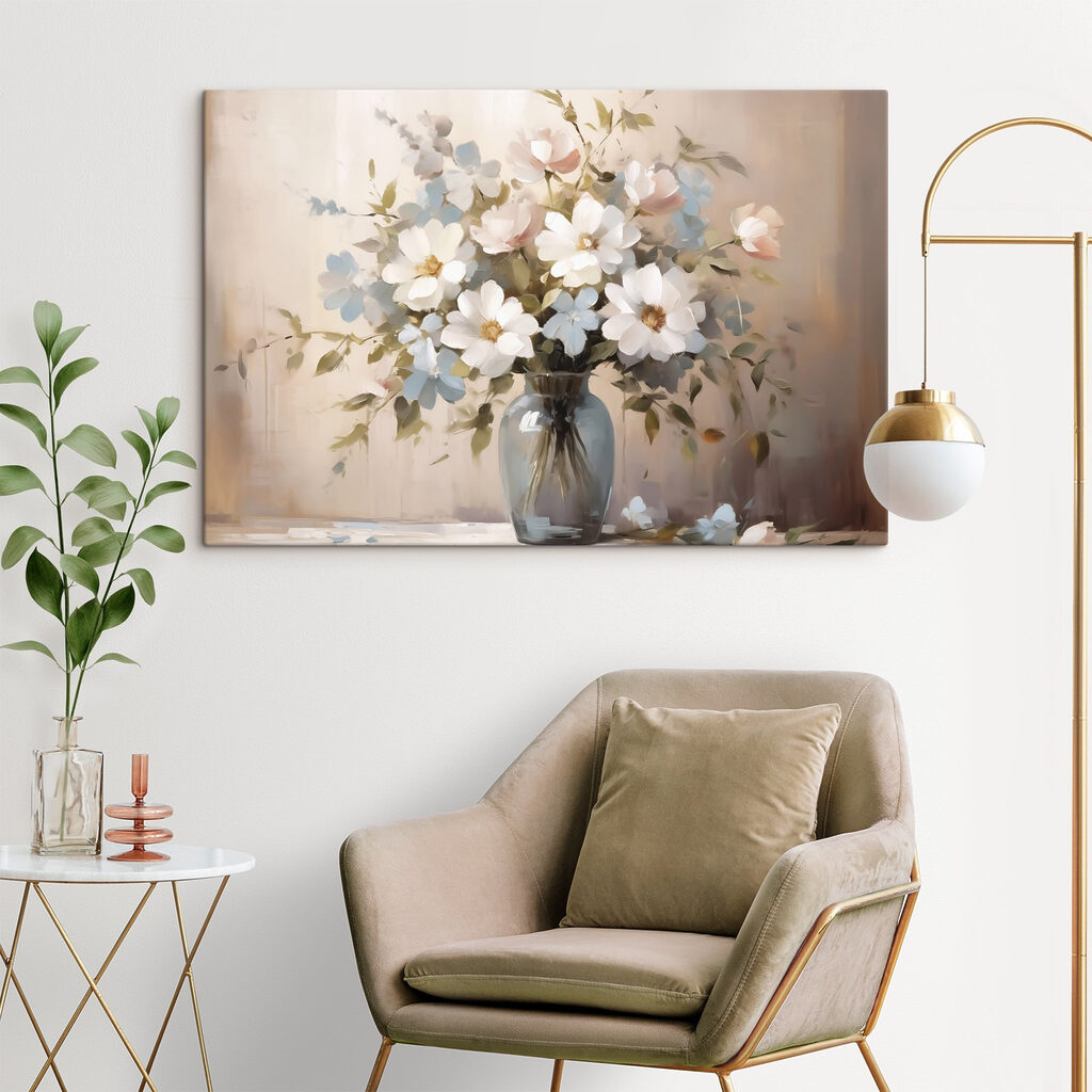 Strauß weißer Blumen — Interieur 2