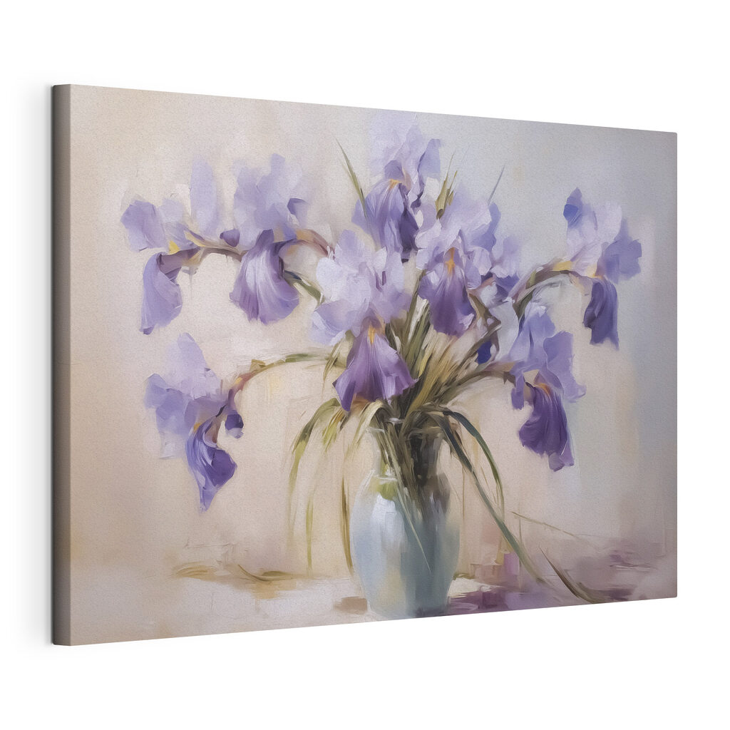 Violette Iris im Glas — Produktansicht