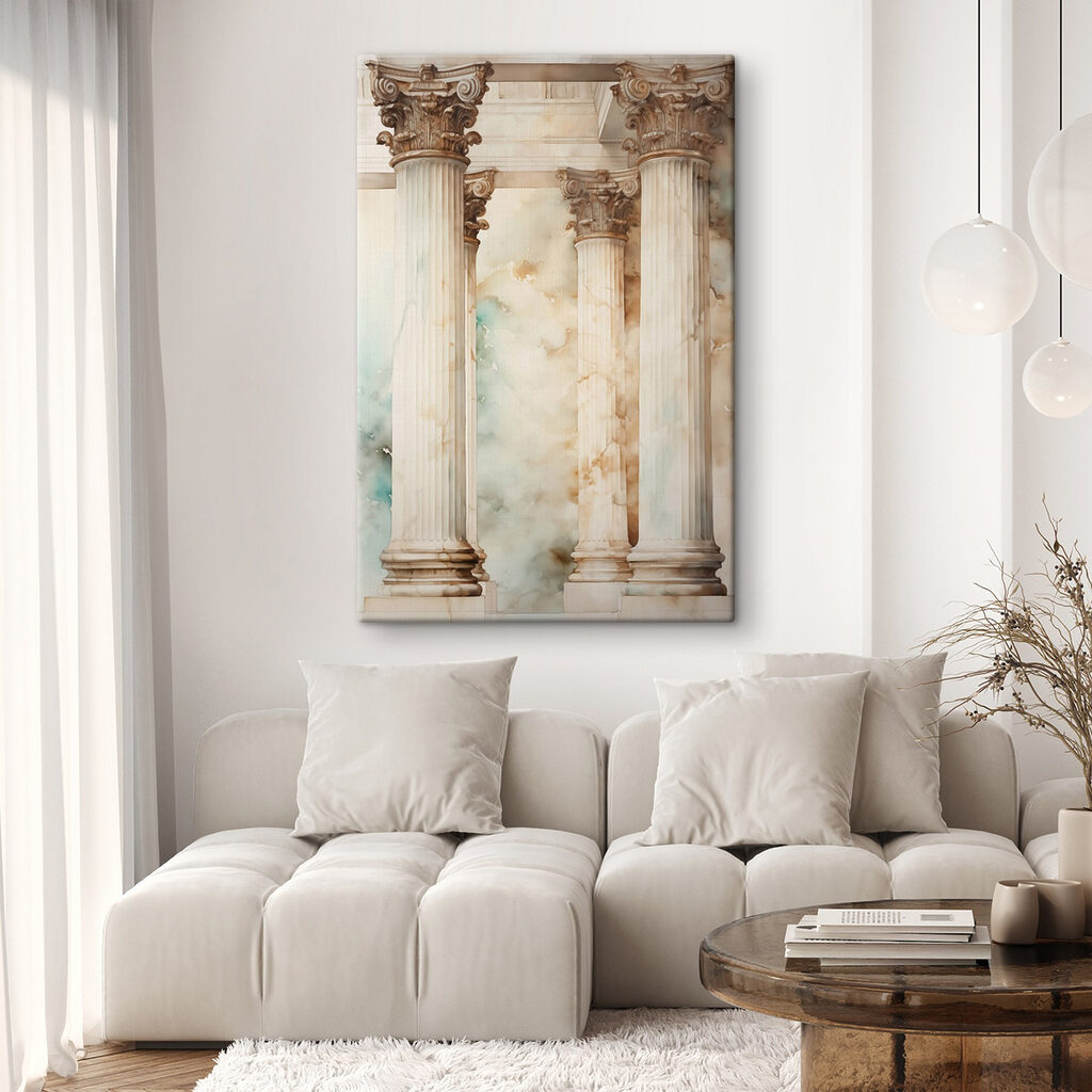 Klassische Säulen im Dunst — Interieur 2