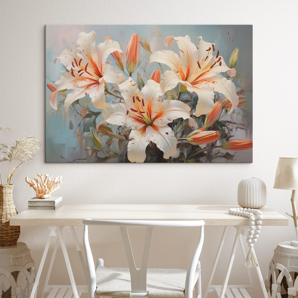 Lilien mit pfirsichfarbenem Herz — Interieur 2